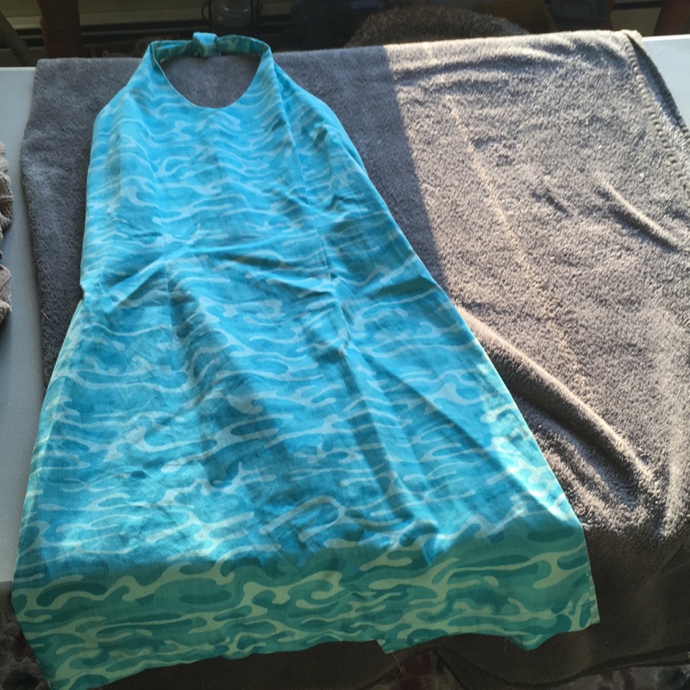 GREAT FOR SUMMER HALTER TOP DRESS FITS SIZE 7/8